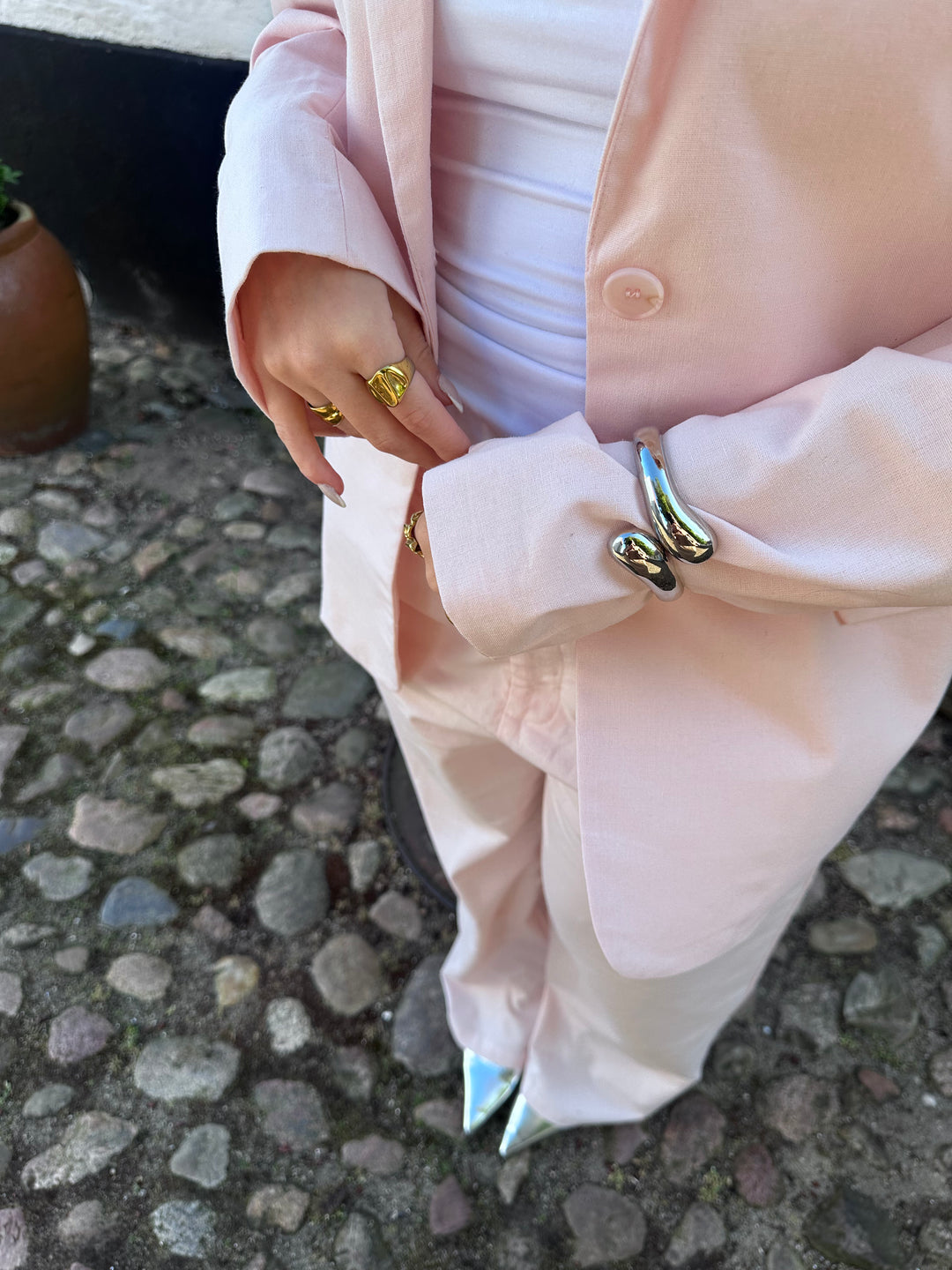 Klara Chunky Bracelet - Silver Plated