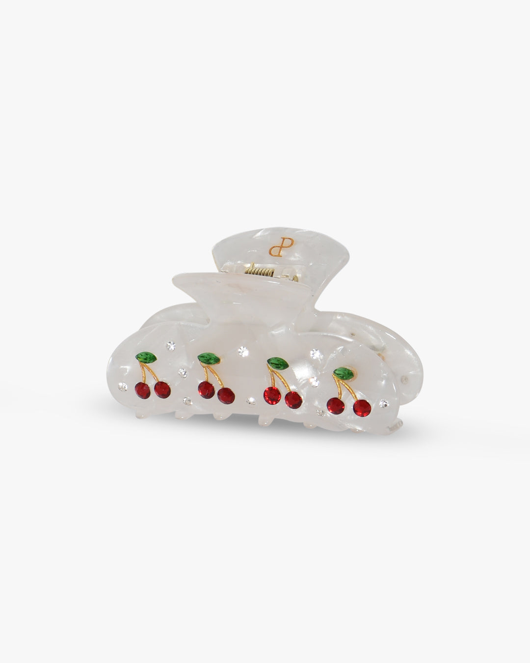 Victoria Cherry Hairclip - White