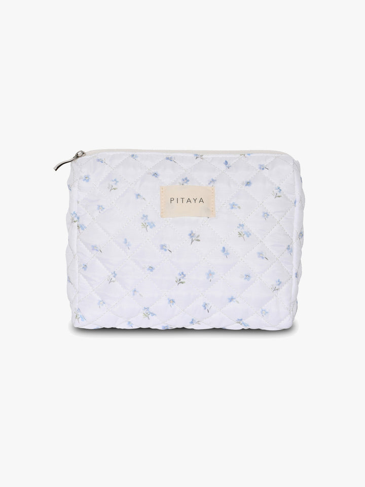 Medium Makeup Bag - White Cute Flower
