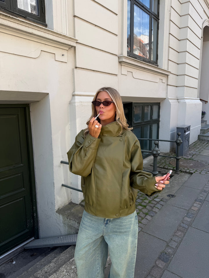 Esther Bomber Jacket - Olive Green