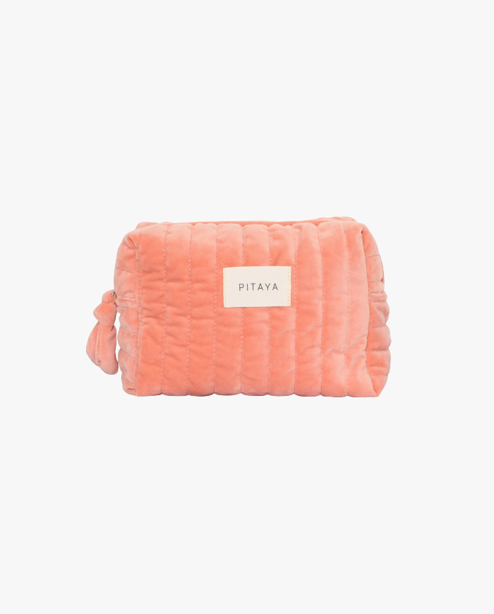 Velvet Makeup Bag Medium - Dusty Coral