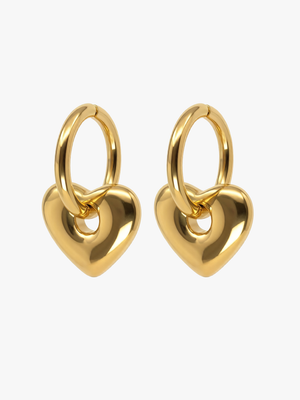 Josephine Heart Earrings - Gold Plated