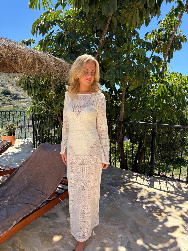 Rosa Crochet Dress - Off White