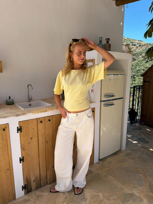 Klara Waisted Top - Butter Yellow