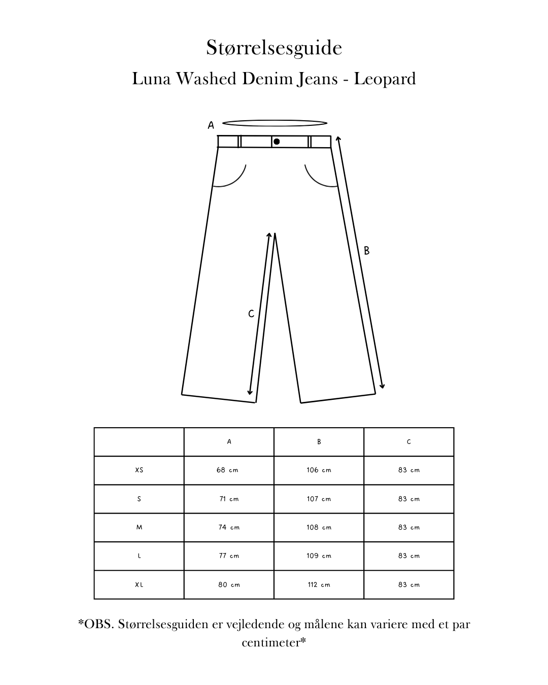 Luna Denim Jeans - Leopard