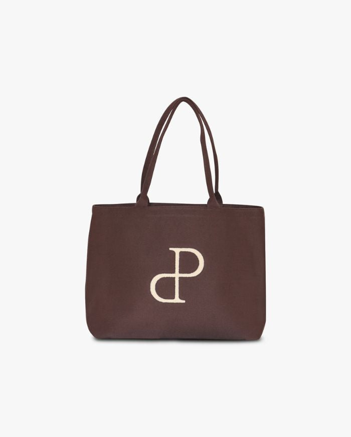 Vilma Tote Bag XL - Dark Brown Mini Logo