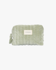 Velvet Makeup Bag Medium - Pistachio