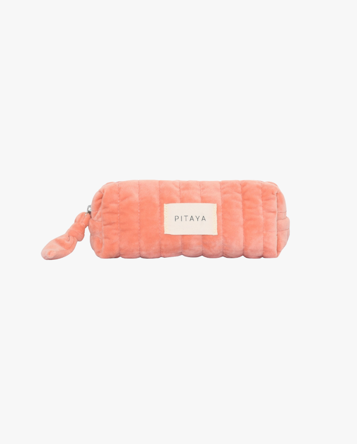 Velvet Makeup Bag Small - Dusty Coral