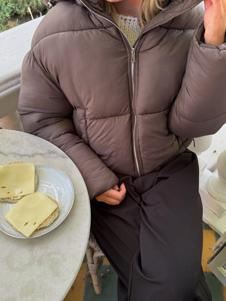 Preloved Josefine Short Puffer Jacket - Licorice