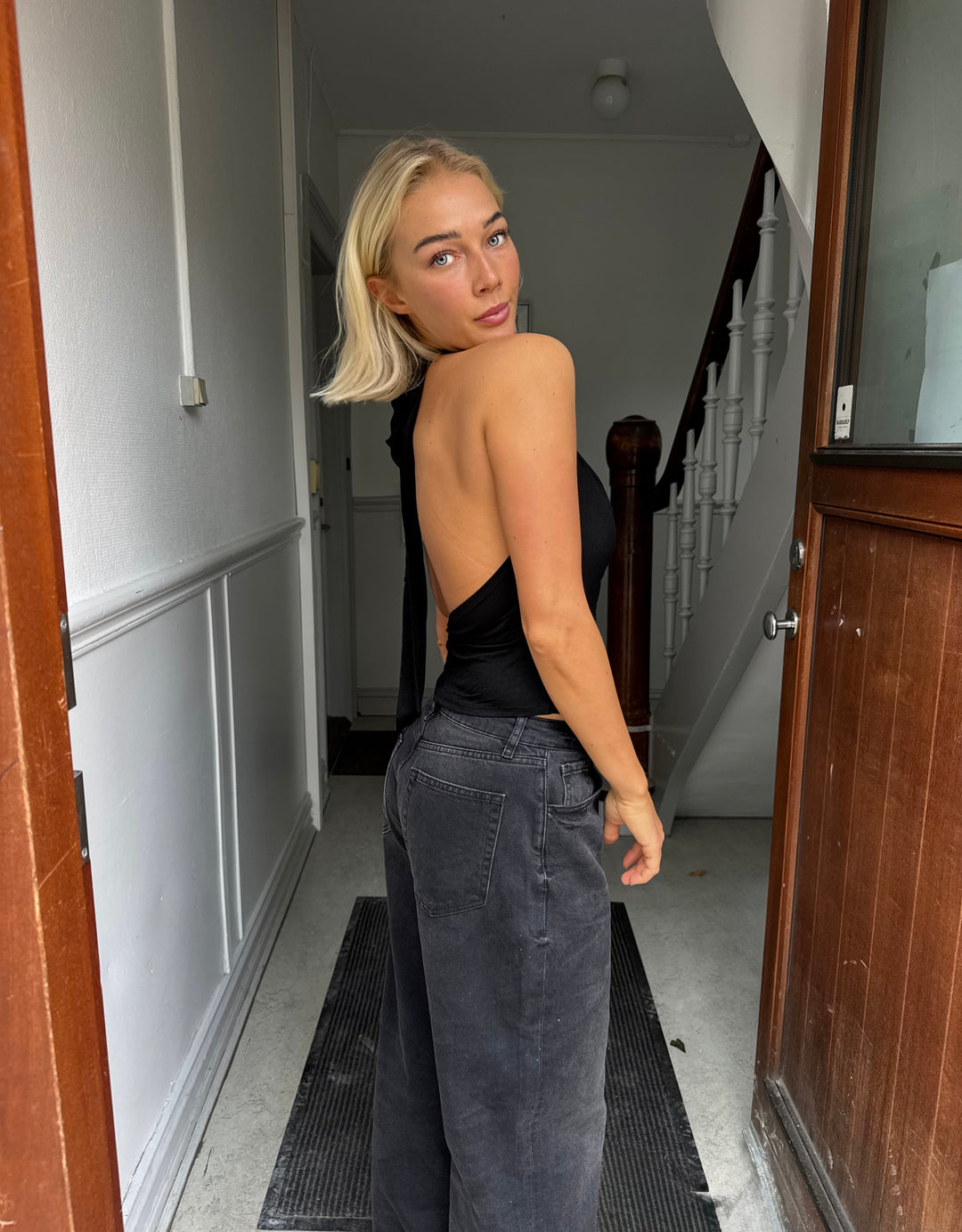 Rosalina Waterfall Top - Black