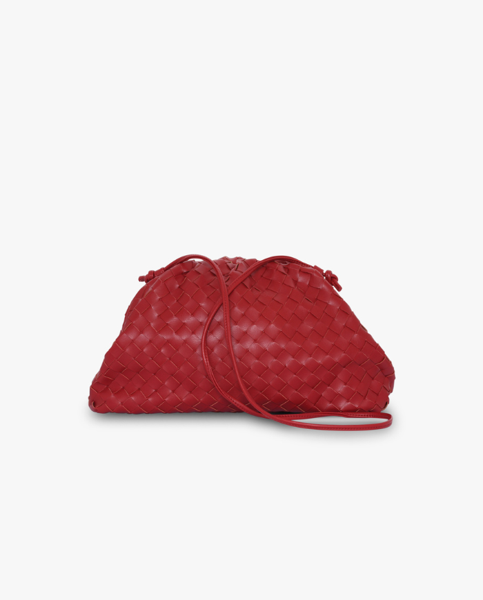 Aya Large Clutch - Deep Red