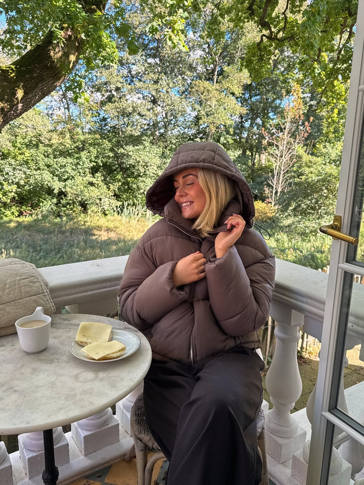 Preloved Josefine Short Puffer Jacket - Licorice