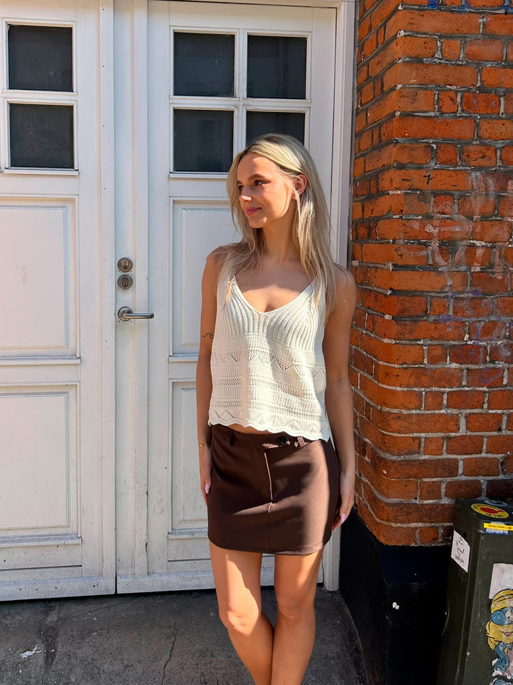 Preloved Emilia Mini Skirt - Chocolate Brown