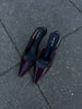 Aya Low Heel Pumps - Burgundy