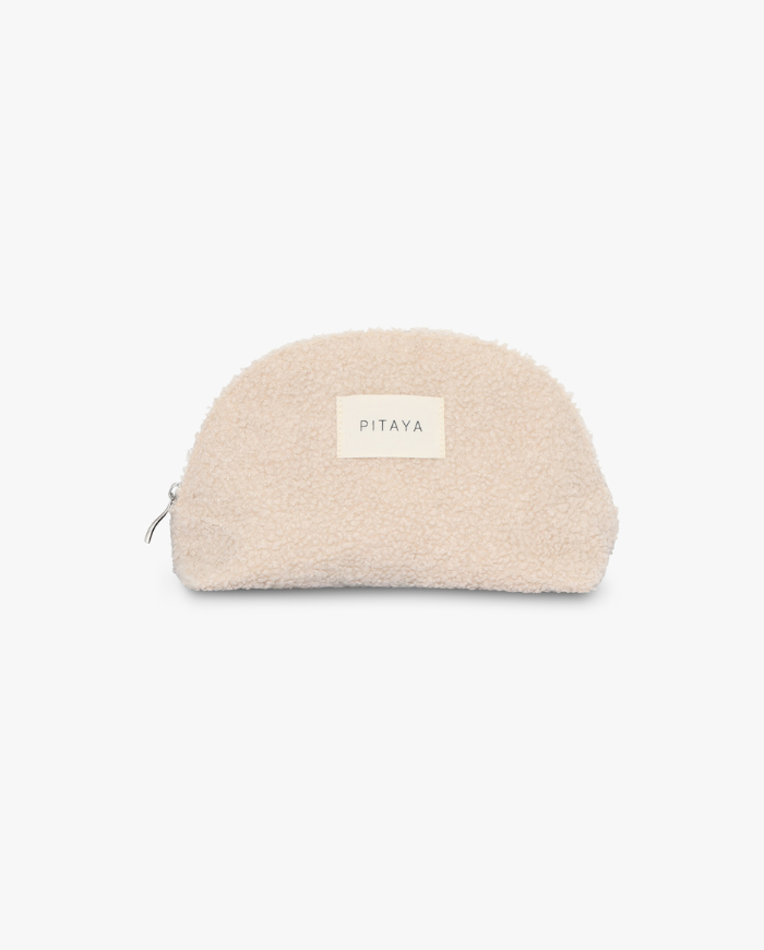 Teddy Makeup Bag Medium - Beige