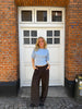 Klara Waisted Top - Dusty Blue