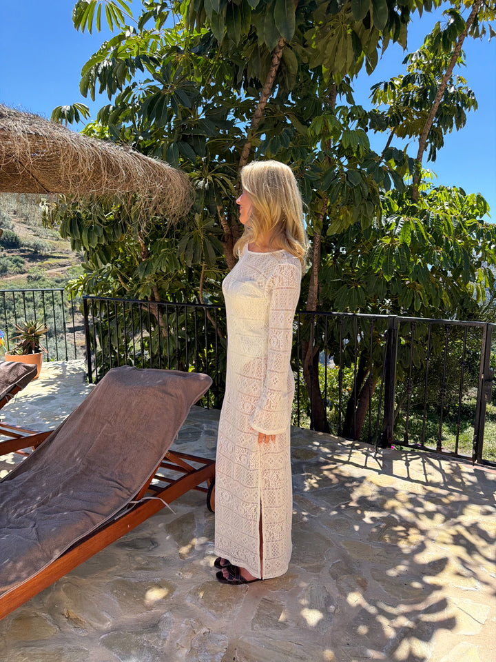 Rosa Crochet Dress - Off White