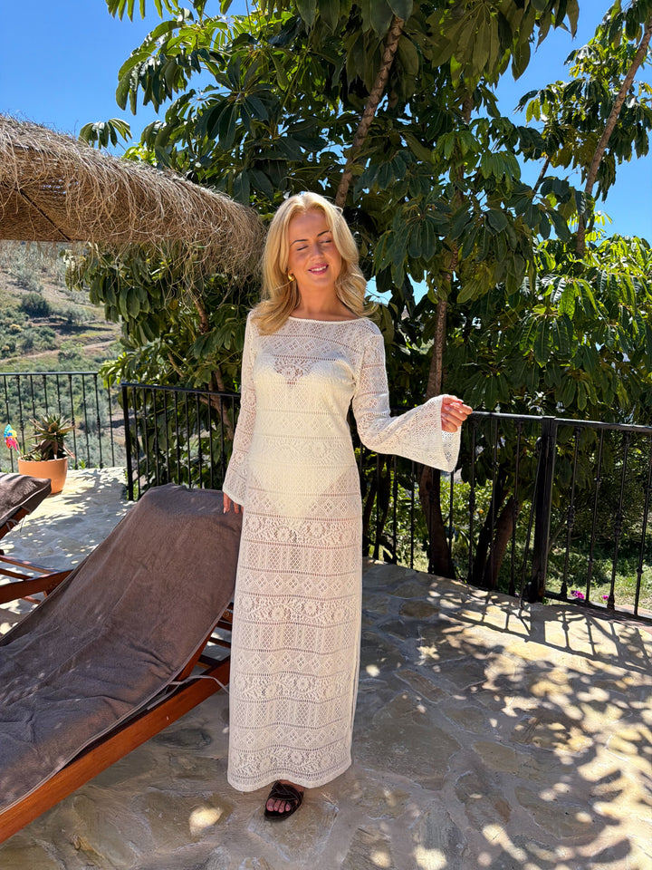 Rosa Crochet Dress - Off White