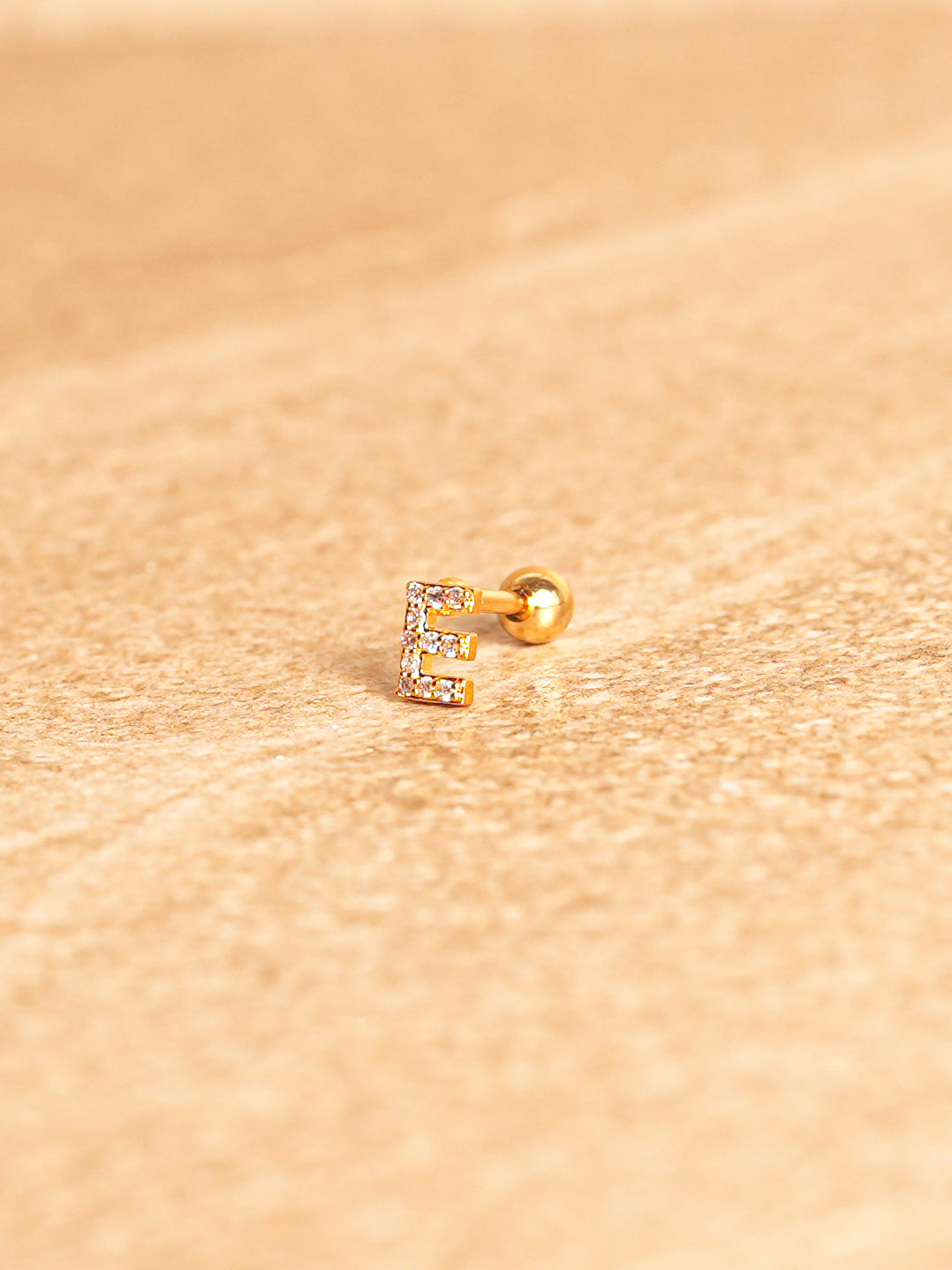 Letter Mini Earring - Gold