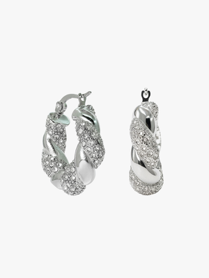 Elna Swirl Stone Earrings - Stainless Steel