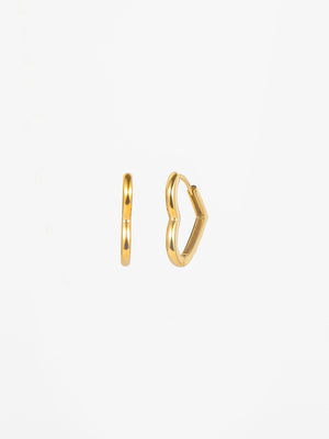 Julie Heart Earrings - Gold Plated