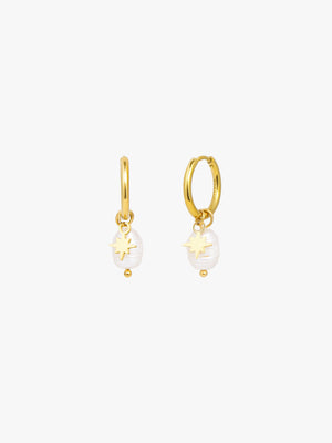 Nima Pearl Earrings - Gold Plated