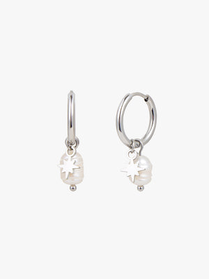 Nima Pearl Earrings - Stainless Steel