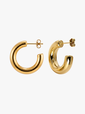 Eve Large Hoop Earrings - Gold Plated