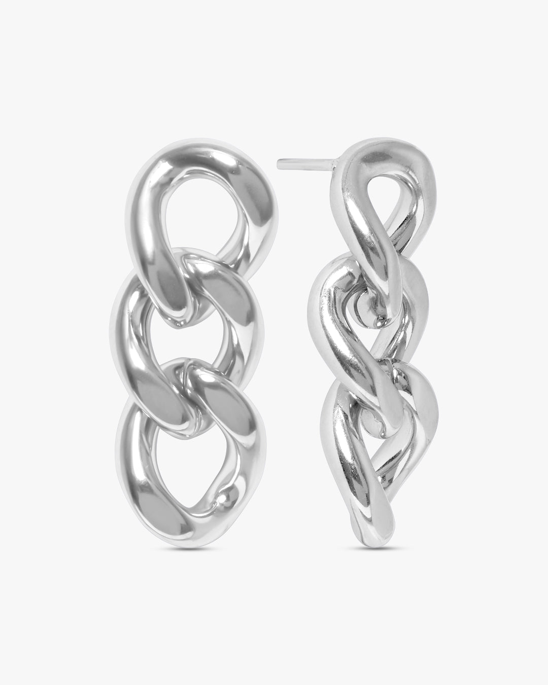 Lucy Chain Earring - Silver Plated