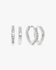 Amelia Square Earring 2-pack - Silver Plated