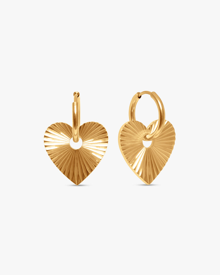 Bella Heart Earring - Gold Plated