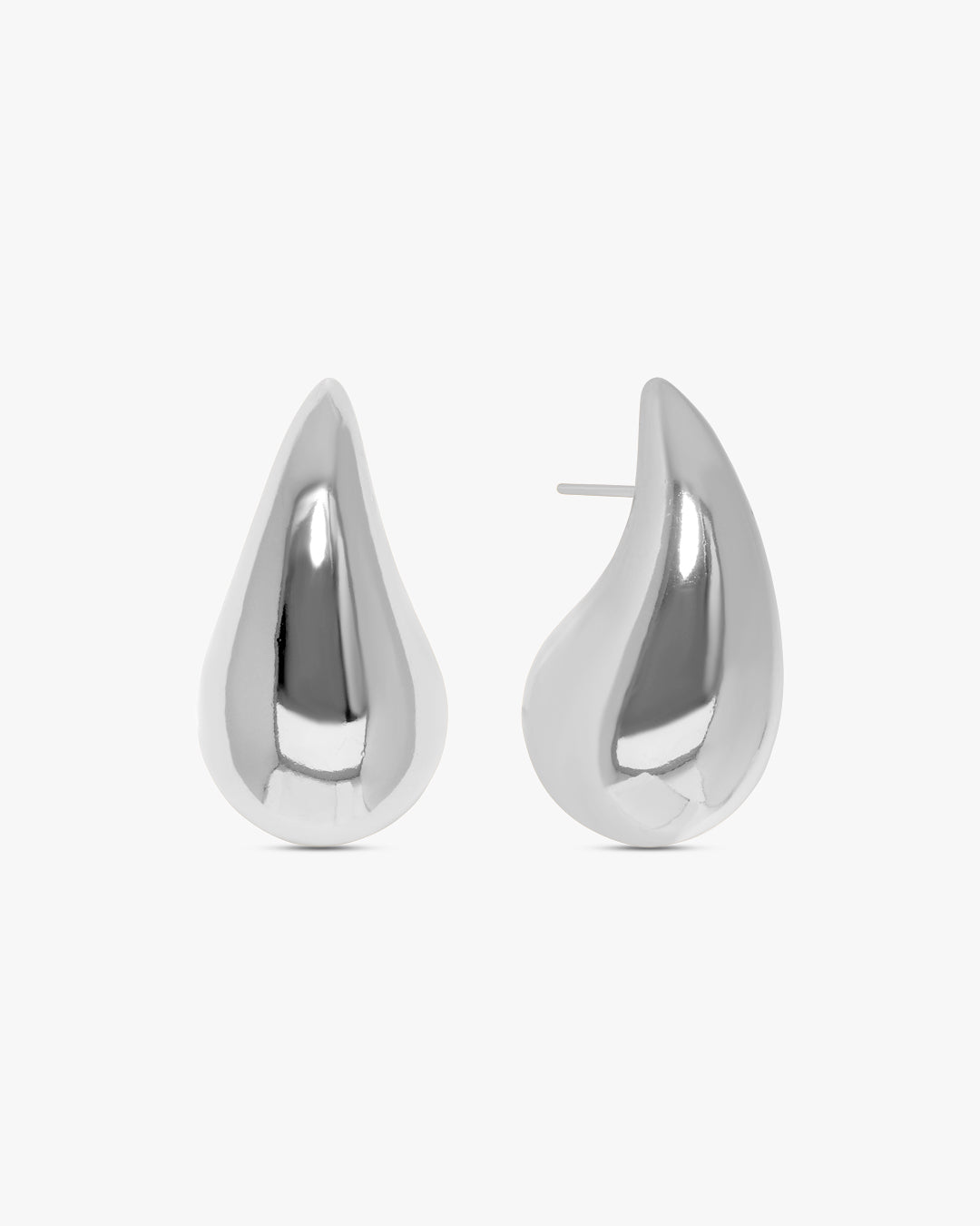 Sascha Large Drop Earrings - Silver Plated