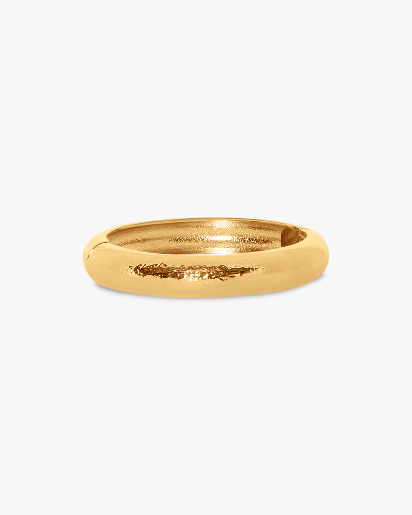 Fiona Chunky Bangle Bracelet - Gold Plated