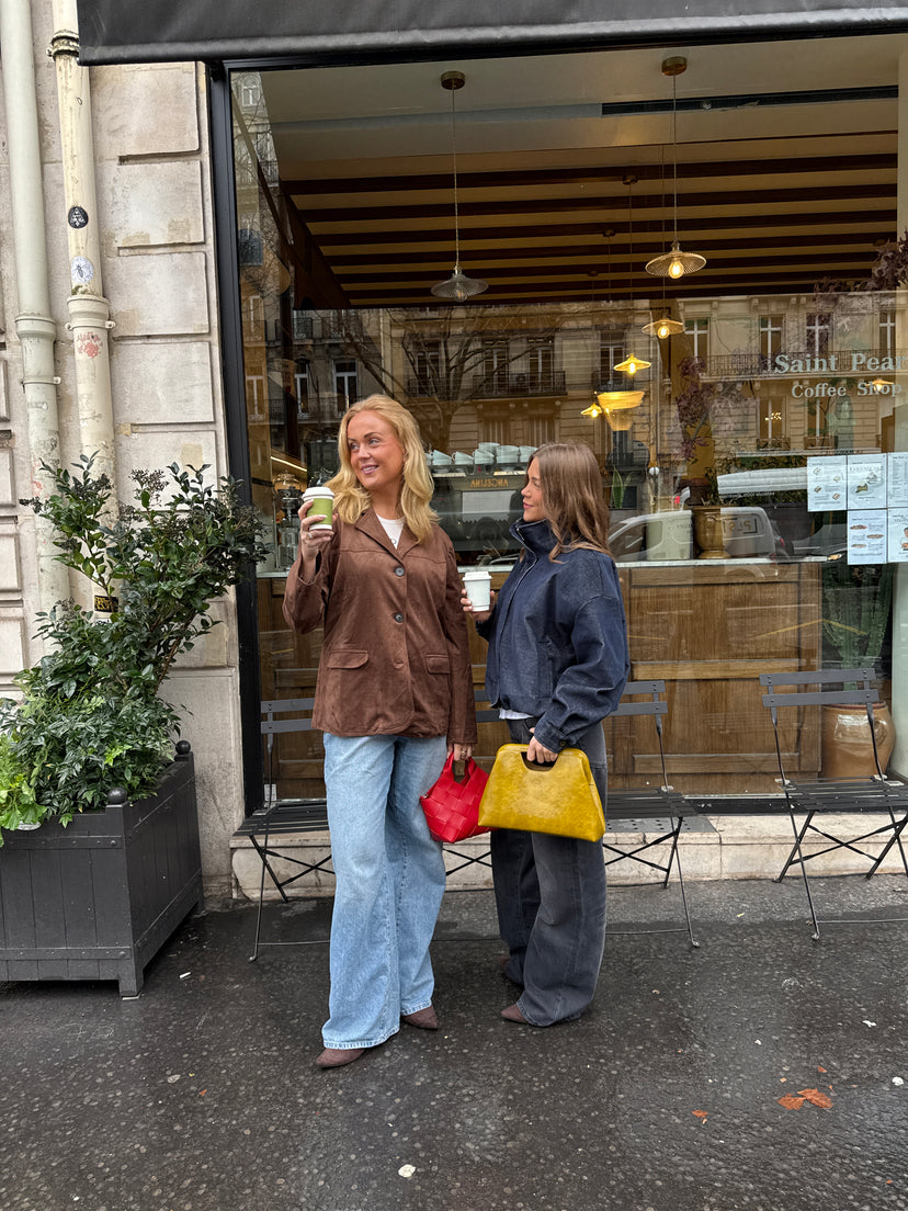 Silke Corduroy Bomber Jacket - Navy Blue