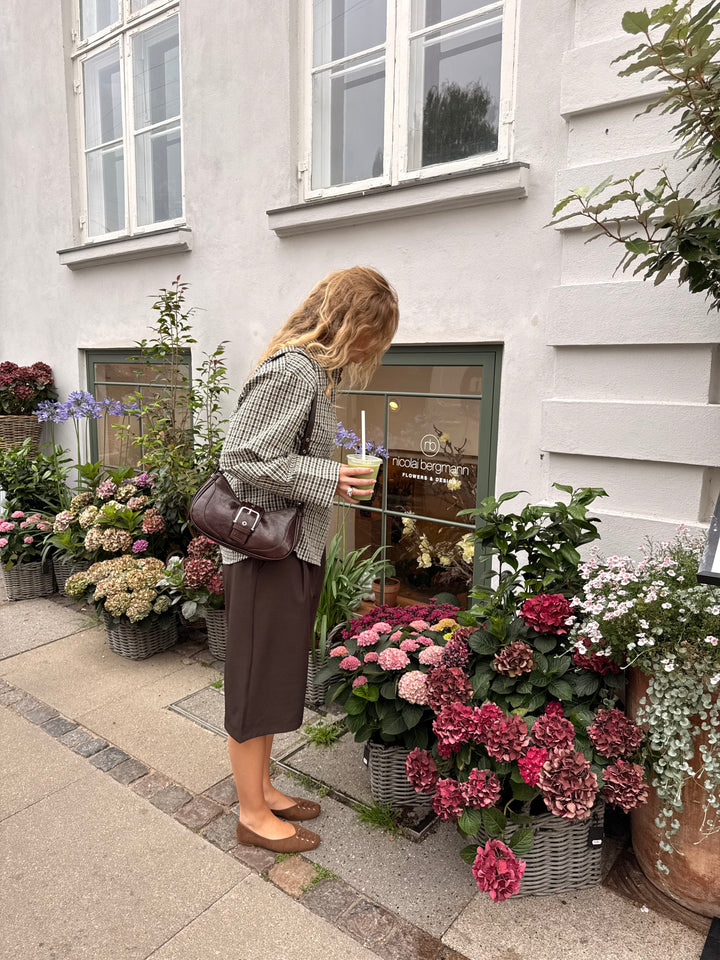 Asta Buckle Bag - Dark Brown
