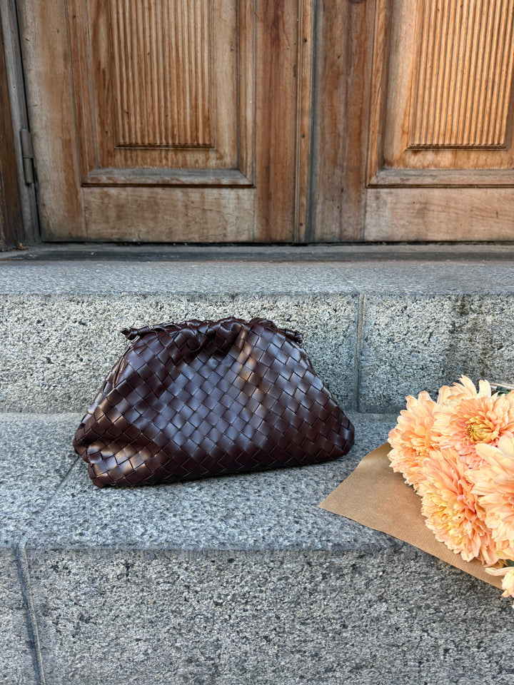 Aya Large Clutch - Espresso Brown