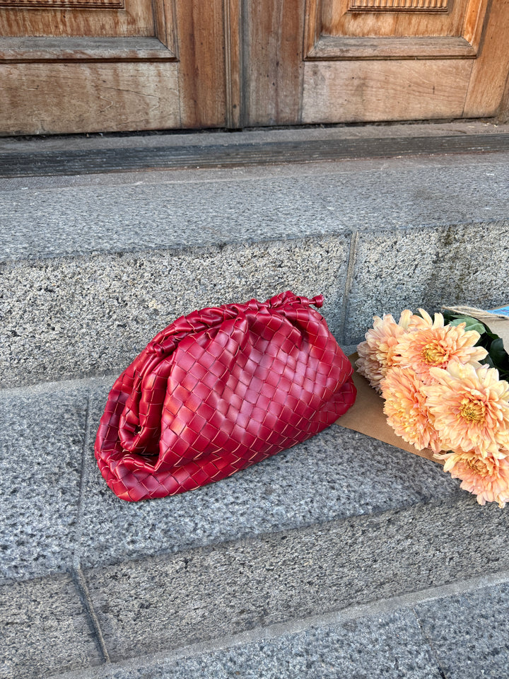 Aya Large Clutch - Deep Red