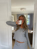 Anna Loungewear Top - Grey Melange