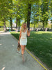 Hilary Crochet Mini Skirt - Beige