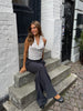 Molly Mesh Top - White/Black Dot