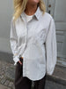 Thalia Loose Fit Shirt - White Stripe