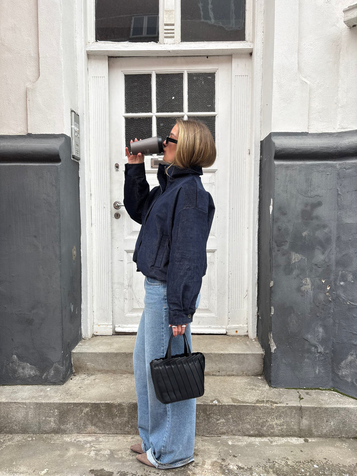 Silke Corduroy Bomber Jacket - Navy Blue