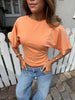 Klara Waisted Top - Apricot