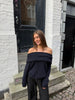 Sally Off Shoulder Knit - Dark Blue