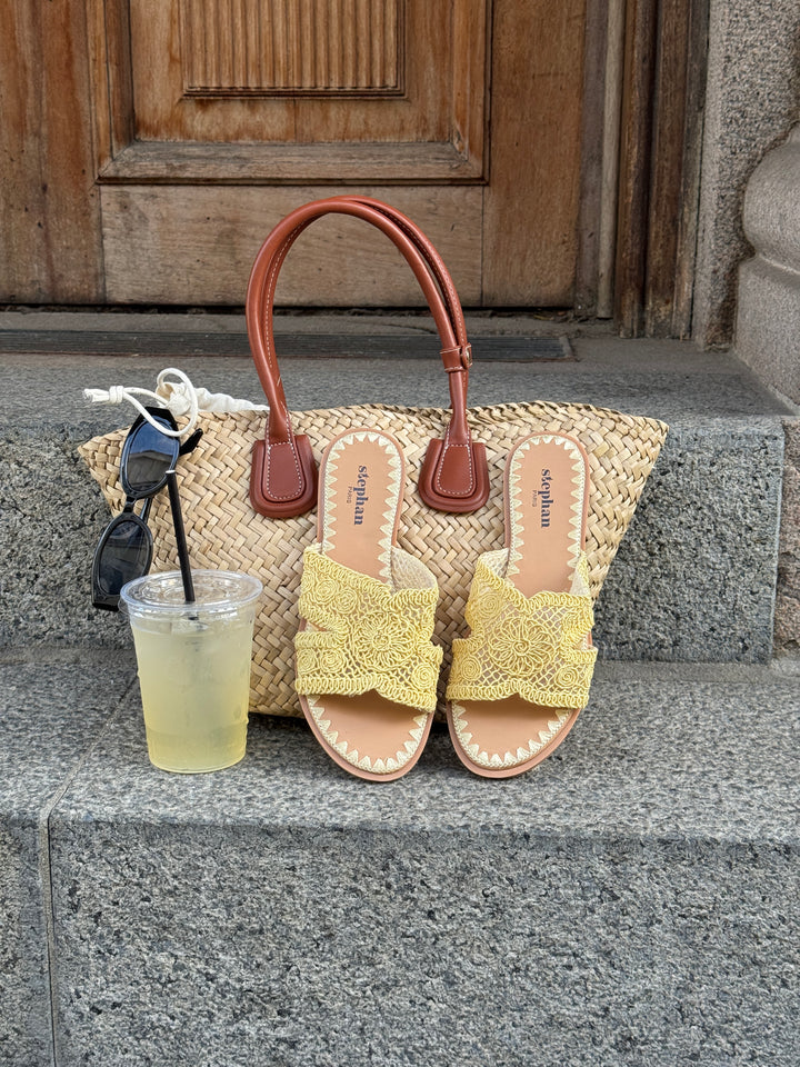 Margaret Flat Sandal - Light Yellow