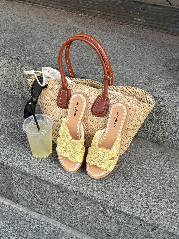 Margaret Flat Sandal - Light Yellow