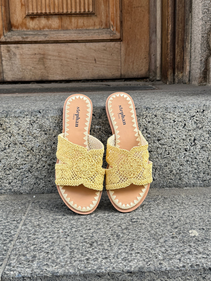 Margaret Flat Sandal - Light Yellow