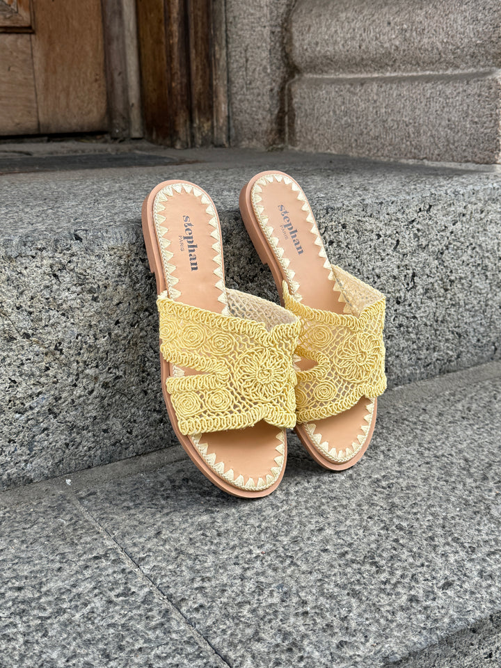 Margaret Flat Sandal - Light Yellow
