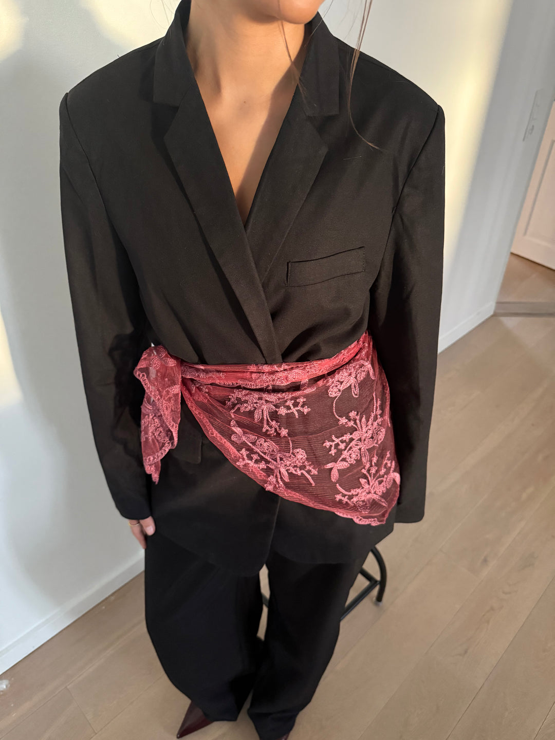 Aida Lace Scarf - Plum