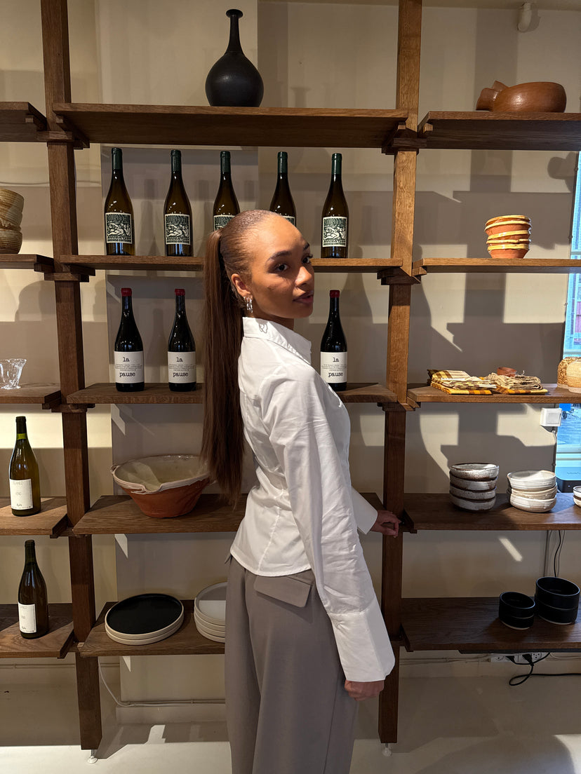 Georgina Waisted Shirt - White